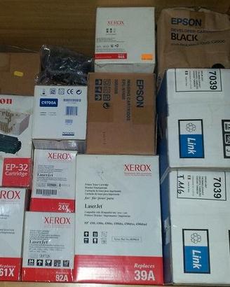 Lotto 19 toner drum hp canon epson olivetti xerox