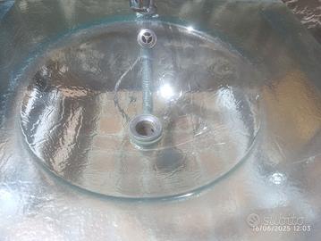 lavandino vetro inox