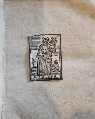 Antico santino, incisione xilografia del 1717