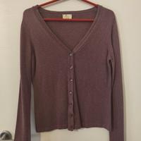 cardigan lilla in cotone 