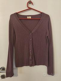 cardigan lilla in cotone 