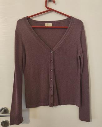cardigan lilla in cotone 