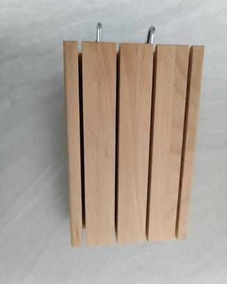 Porta coltelli in legno sottopensile