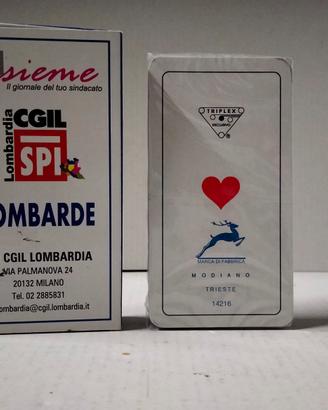 Carte da gioco Modiano Lombarde edizione CGIL