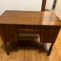 Scrivania antica intarsiata fine '800