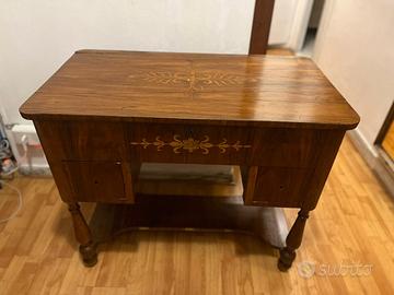 Scrivania antica intarsiata fine '800