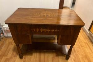 Scrivania antica intarsiata fine '800