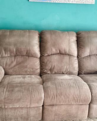 DIVANO 3 POSTI, 2 RECLINER MANUALI