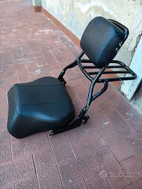 sissy bar a sgancio rapido con portapacchi 