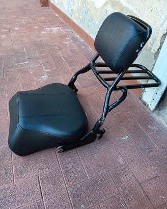 sissy bar a sgancio rapido con portapacchi 