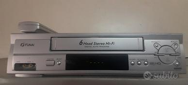 VUDEOREGIATRATORE LETTORE VHS FUNAI 6 TESTINE+TEL