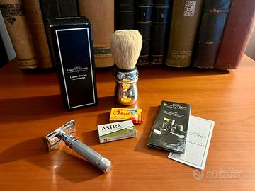 Rasoio Edwin Jagger DES89 + Pennello Omega + Lame