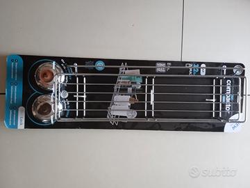 Ripiano autoadesivo cromato per bagno