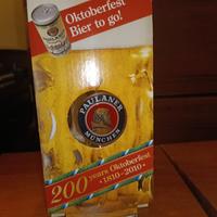 Bicchiere birra Paulaner 200 anni Oktoberfest