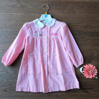Grembiule scuola materna rosa e bianco tg.3Y SIGGI