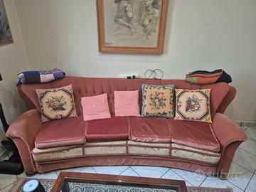 divano 4 posti vintage in velluto