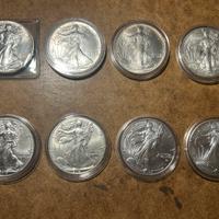 Lotto 1 oz silver 999 argento fino USA 8 once