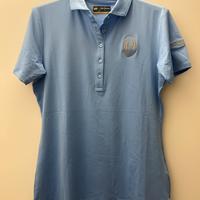 Polo donna golf azzurro ceruleo