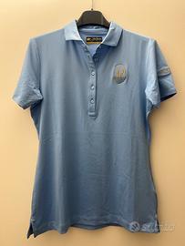 Polo donna golf azzurro ceruleo