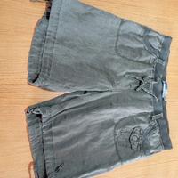pantaloni corti Conbipel verdi lino. Tg 46