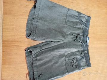 pantaloni corti Conbipel verdi lino. Tg 46