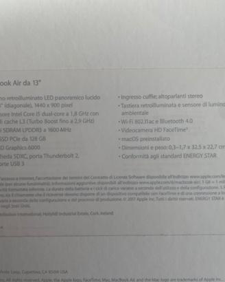 macbook air 2017 come nuovo