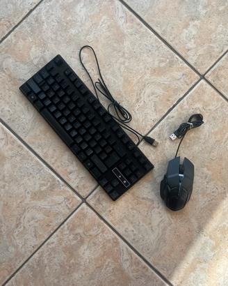 mouse e tastiera da gaming (led)