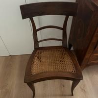 N. 2 sedie del ‘900 con lavorazione Canneté