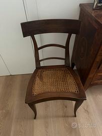 N. 2 sedie del ‘900 con lavorazione Canneté