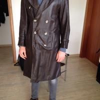 Giaccone mod impermeabile in pelle vintage anni'70