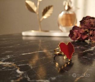 anello in acciao placcato in oro