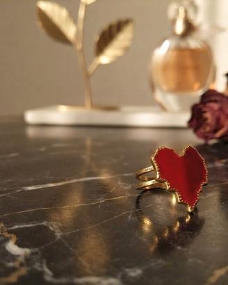 anello in acciao placcato in oro