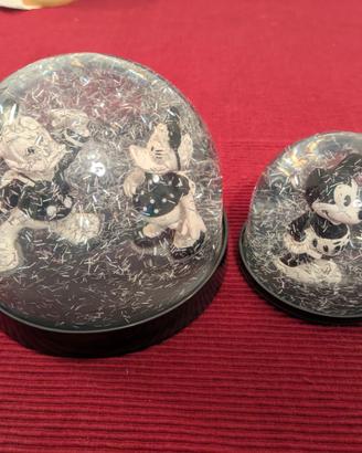 Palle di vetro con neve Disney da collezione