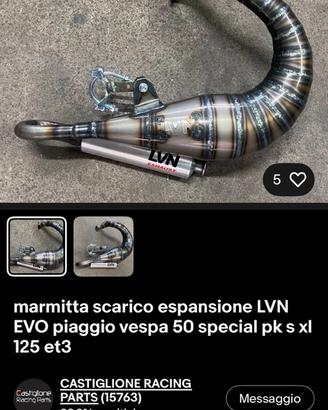 marmitta lvn pro exhaust  vespa special pk hp l n