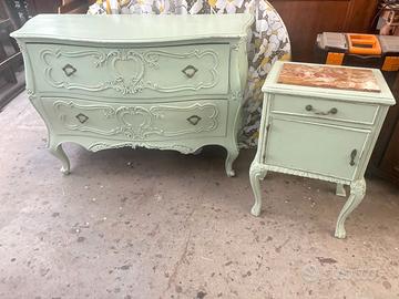 Comò e  comodino coordinati Shabby Chic