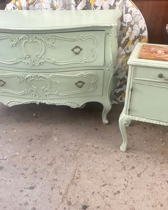 Comò e  comodino coordinati Shabby Chic