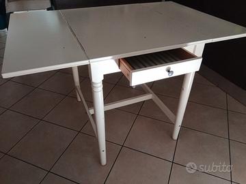 Tavolo con 2 ribalte legno bianco 