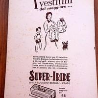 Pubblicità Super Iride colori Prato Benelli anni40