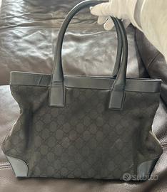 Gucci borsa vintage bicolore GG monogram