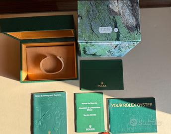 Daytona set- corredo 116520 n. 7 art. Orig. Rolex