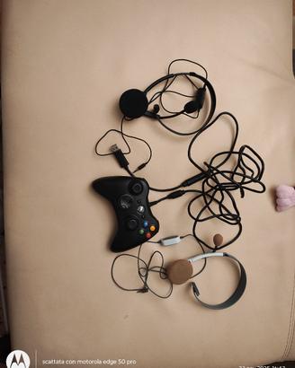 Controller Xbox 360 e cuffie gaming 