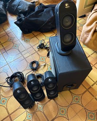 Logitech X-530 5.1 impianto audio ( completo)