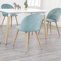 Set di 4 sedie in velluto nuovo