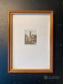 Ernst Geissendörfer stampa acquaforte firmata