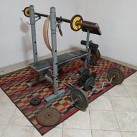 panca bilancieri e pesi