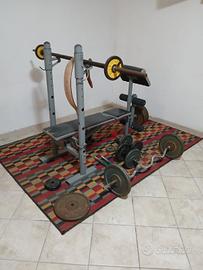 panca bilancieri e pesi