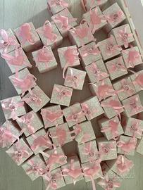 50 Scatoline portaconfetti rosa già montate