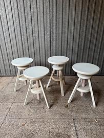 4x Sgabelli regolabili in legno