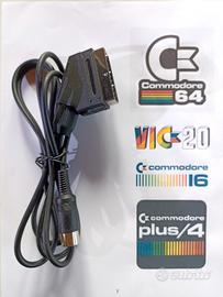 Cavo A/V SCART Commodore C64 VIC-20 c16 Plus4