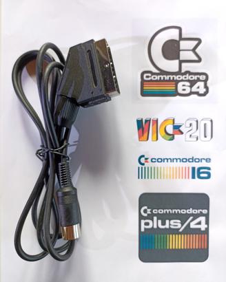 Cavo A/V SCART Commodore C64 VIC-20 c16 Plus4